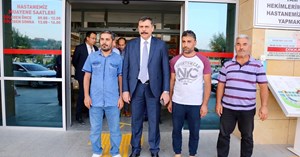 Maganda mağduru Efe’ye geçmiş olsun ziyareti