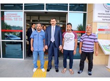 Maganda mağduru Efe’ye geçmiş olsun ziyareti