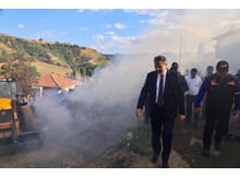 Köyde yangın çıktı, iki ev kül oldu