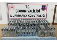 156 şişe kaçak içki ele geçirildi