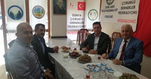 Yıldırım'dan Dünya Çorumlu Dernekler Federasyonuna ziyaret