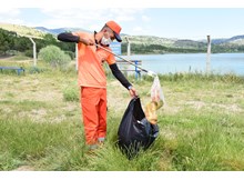 Baraj çevresinden 3 ton çöp çıktı