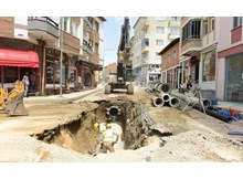 Milönü Caddesine bin metre altyapı çalışması