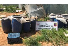 Sera bahçesinde kaçak içki operasyonu