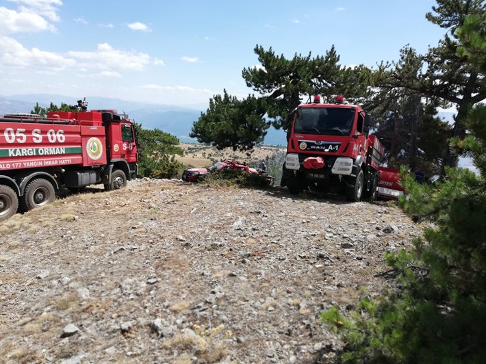 GÜNYAZI KÖYÜ'NDE ORMAN YANGINI