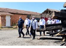 Aşgın’dan keresteci esnafına geçmiş olsun ziyareti