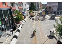 Belediye, 1500 metre yağmur suyu hattı yapıyor