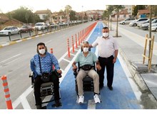 Engellilerin sevincini paylaştı, teşekkür etti