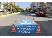 Paylaşımlı bisiklet yolları ile araç ve bisiklet trafiği bir arada