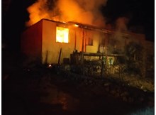 Baca kıvılcımı yangın çıkardı, aile evsiz kaldı