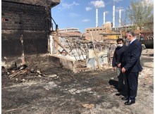 Ahlatcı’dan yangınzedeye geçmiş olsun ziyareti