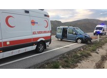 Araç takla attı: 7 yaralı