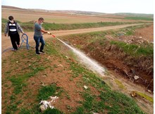 Alaca’da haşere ile mücadele çalışması