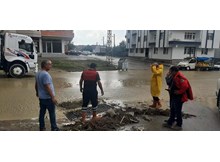 Sungurlu’da sel sonrası temizlik çalışmaları