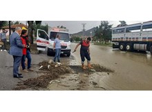 Sungurlu’yu şiddetli yağış vurdu