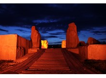 Alacahöyük kırmızıya büründü