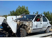 Araç, dere yatağına uçtu