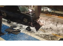 Seyir halindeki araç alev aldı