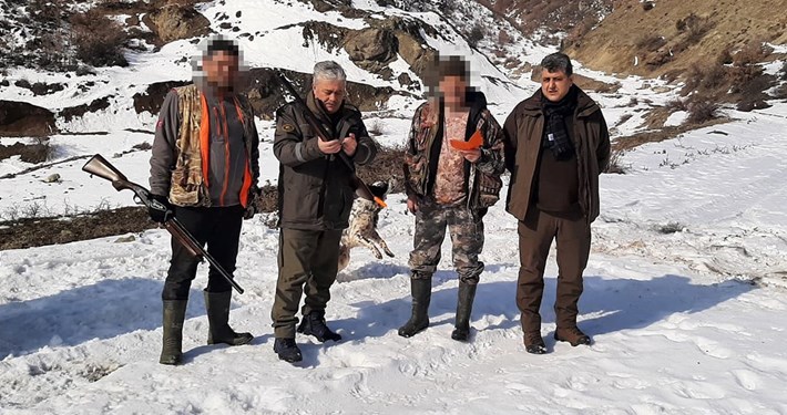 USULSÜZ AVLANAN 18 KİŞİYE CEZA 3 ADET EV TÜFEĞİNE EL KONULDU