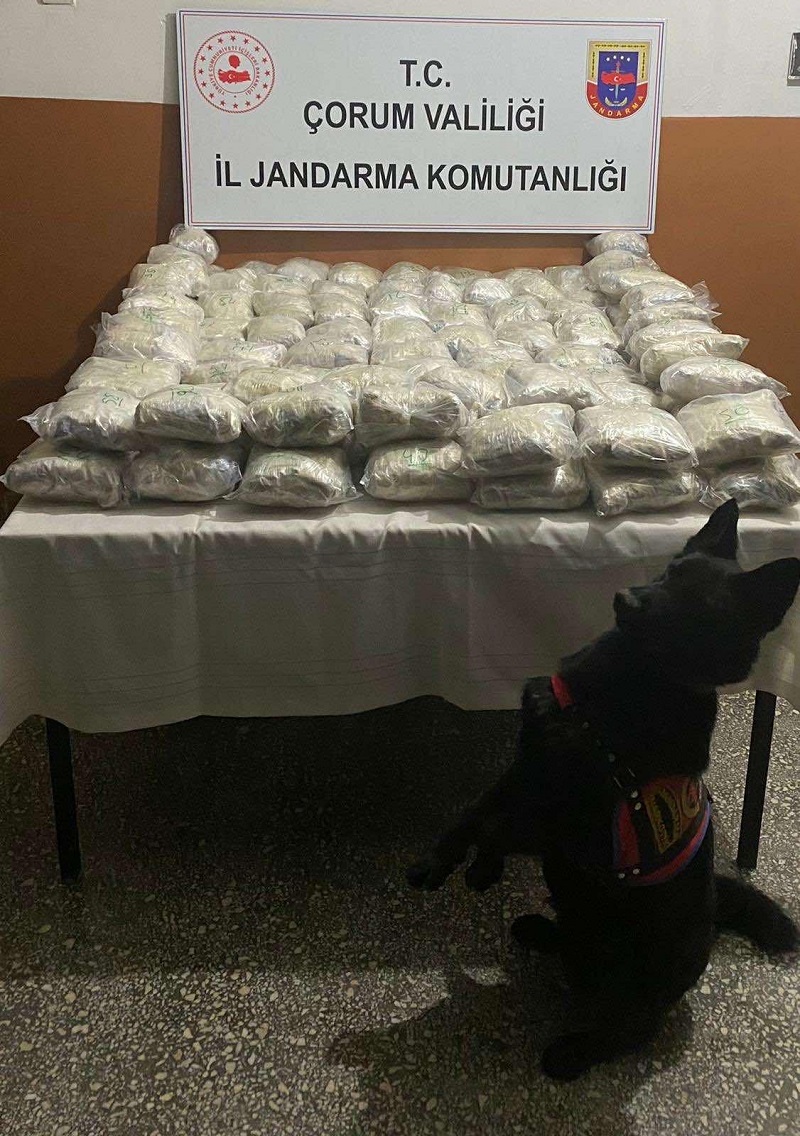 BOŞ YOLCU OTOBÜSÜNDEN 110 KİLO EROİN ÇIKTI JANDARMANIN DİKKATİ ZEHİR TACİRLERİNE GEÇİT VERMEDİ