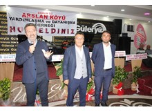 Arslan köylülerden coşkulu gece