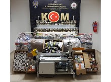 Bağ evini kaçak sigara fabrikasına çevirmişler