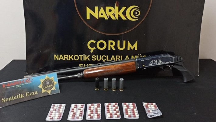 ÇORUM POLİSİNDEN UYUŞTURUCU MADDE OPERASYONU