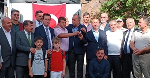 Oğuzlar'a damperli kamyon hibe edildi