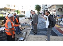 Bahabey kaldırımlarına kırmızı-siyah bordür