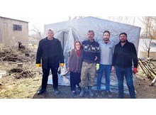 Kuşsaray’dan deprem köyüne 300 kişilik çadır desteği