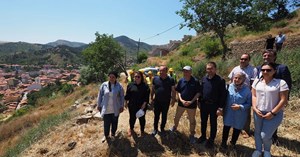 Tarihi sarnıç kalıntısı bulunan İskilip Kalesi'nde kazı çalışması